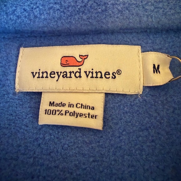 Vineyard Vines Blue Fleece with Pink Logo - Picture 2 of 4